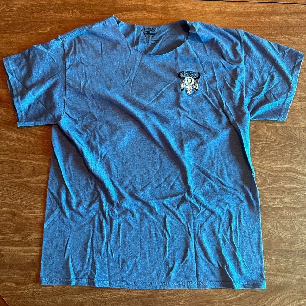 Gildan Dry Blend Blue Quartzsite Arizona Custom T-Shirt Size L